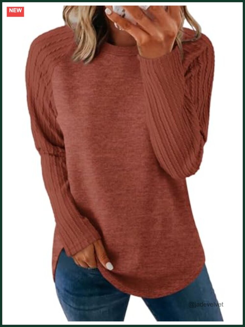 Womens Long Sleeve Tunic Sweatshirt Crewneck Loose Fit Pullover Top